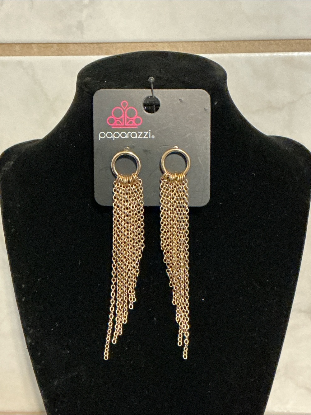 Paparazzi Gold Chain Tassel Drop Earrings